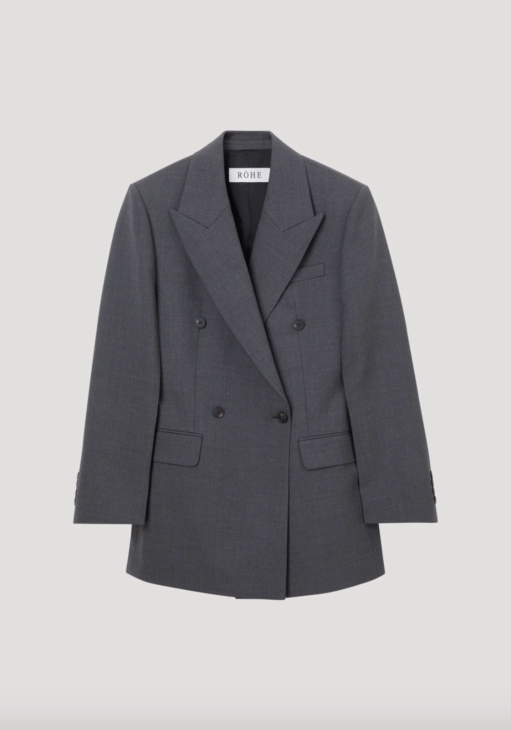 hourglass blazer: dark grey melange