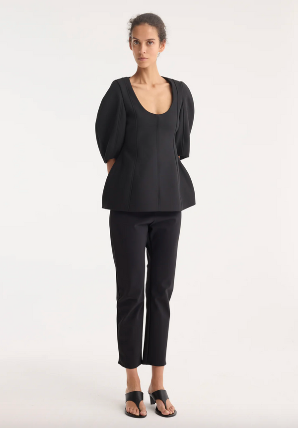 sculptural top: black