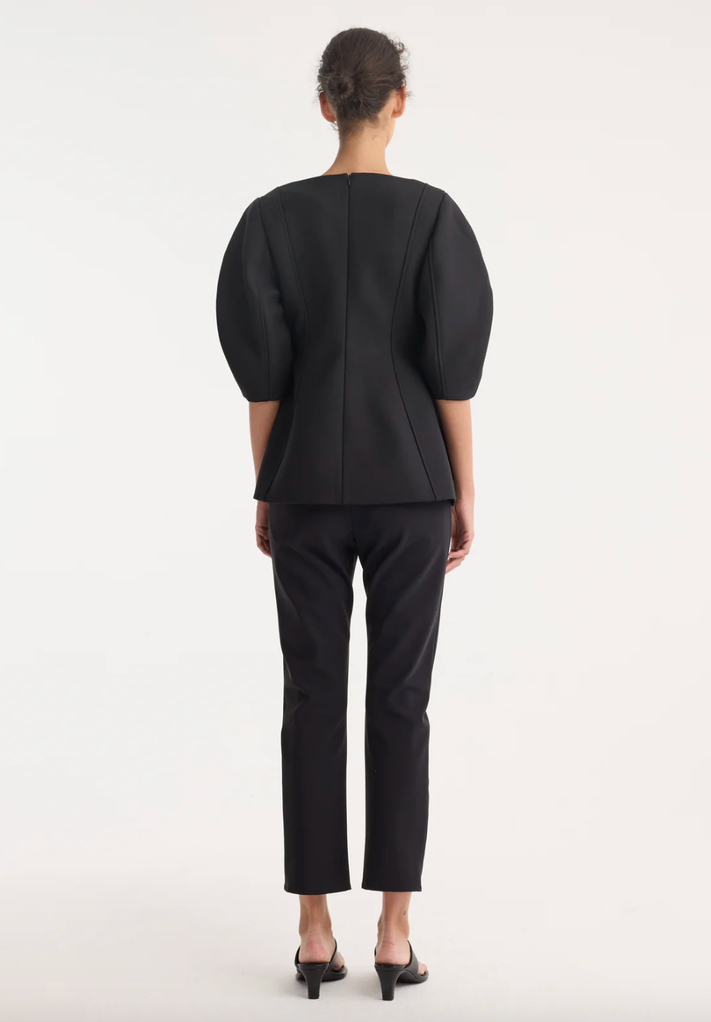 sculptural top: black