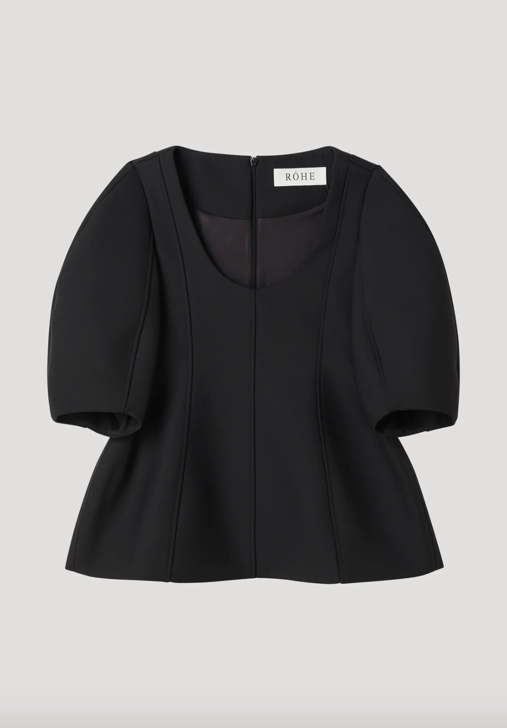 sculptural top: black