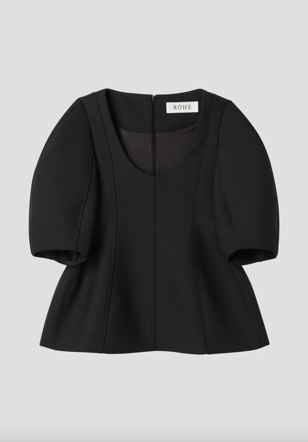 sculptural top: black