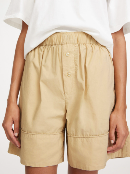 Siara Cotton Shorts: Dark Sand