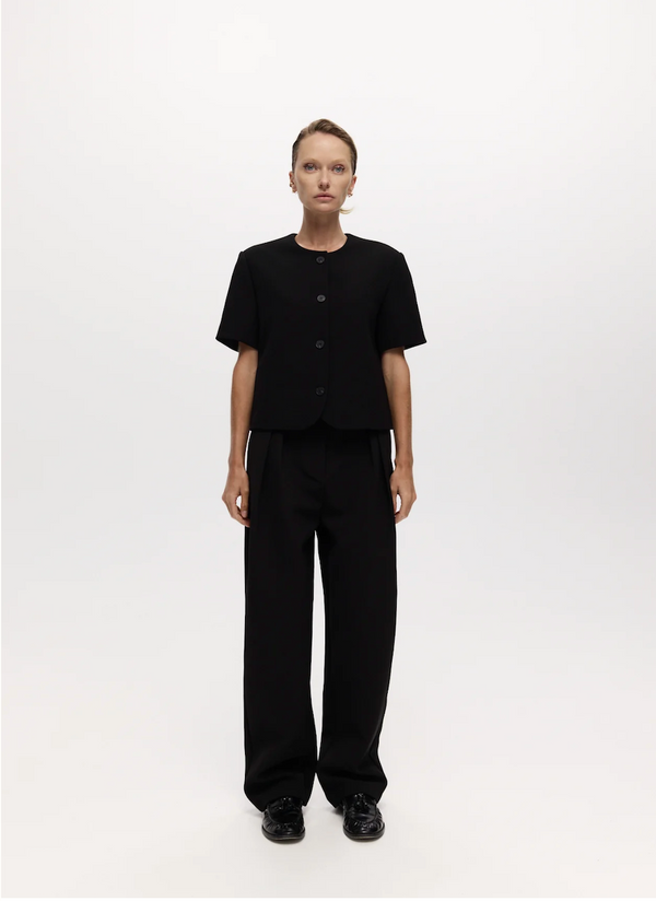 SHORT SLEEVE TILMENS JACKET: BLACK