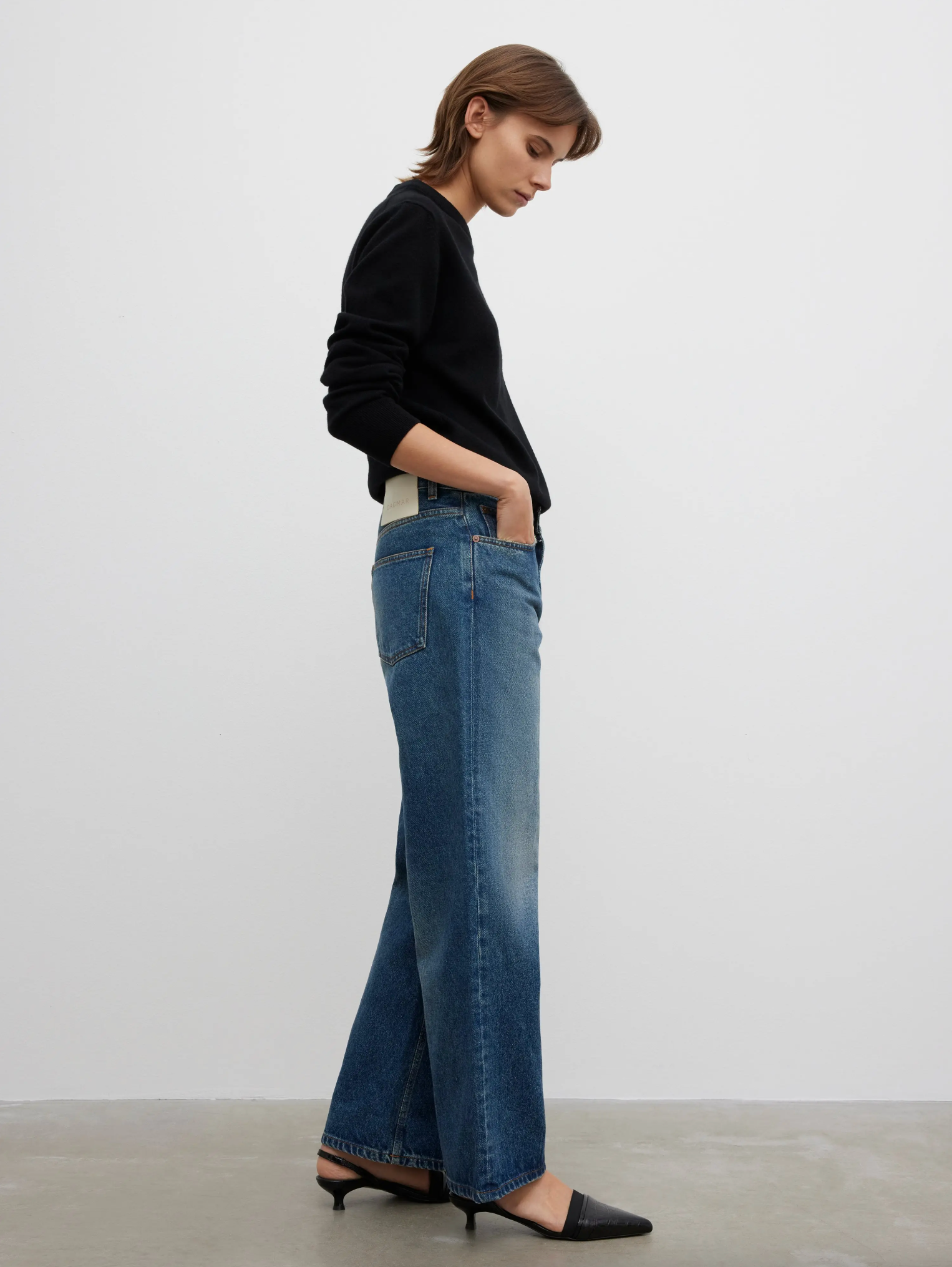 Cropped Denim: Vintage Blue