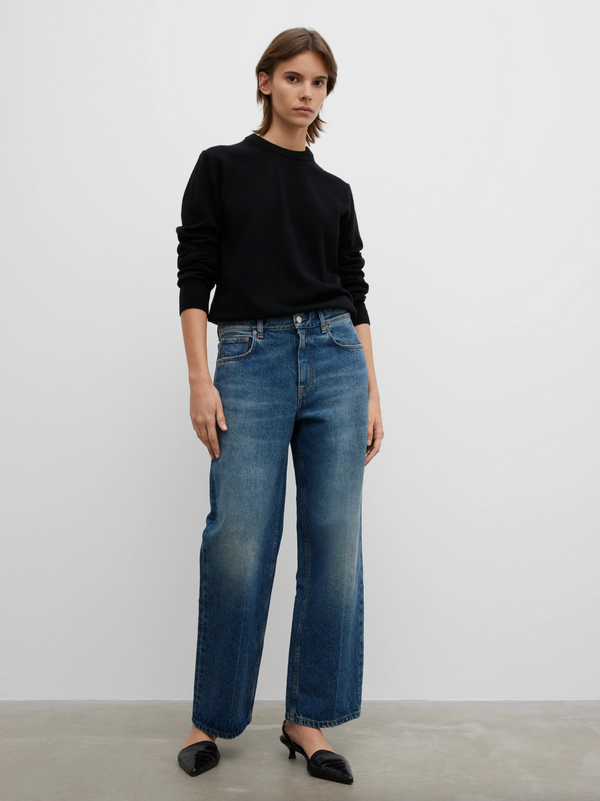 Cropped Denim: Vintage Blue