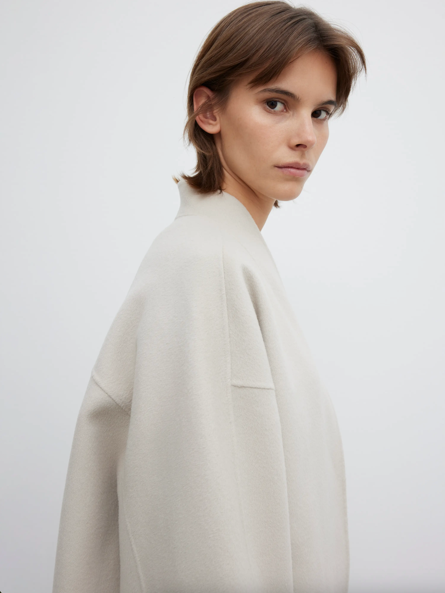 Short doublé jacket: Chalk White