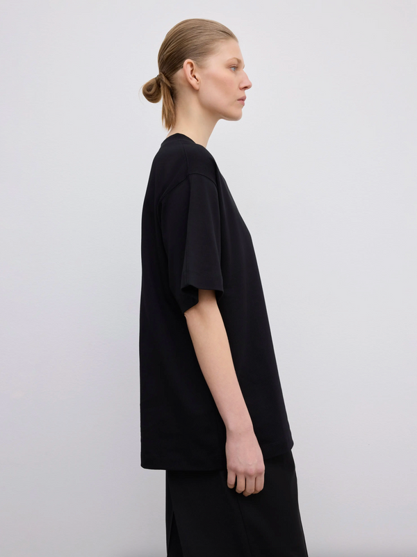 OVERSIZED COTTON TEE: BLACK