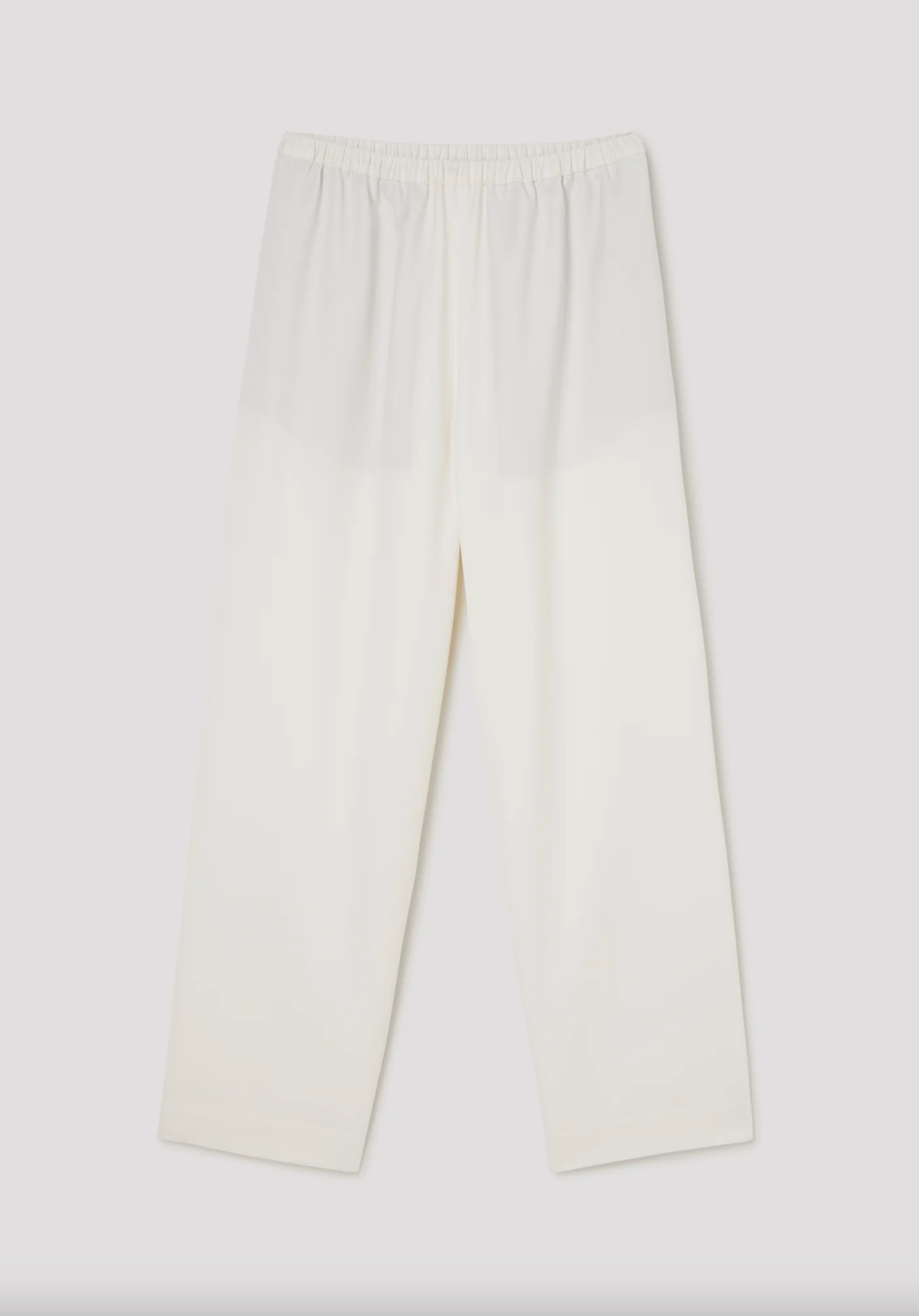 cropped wide leg trousers: off white