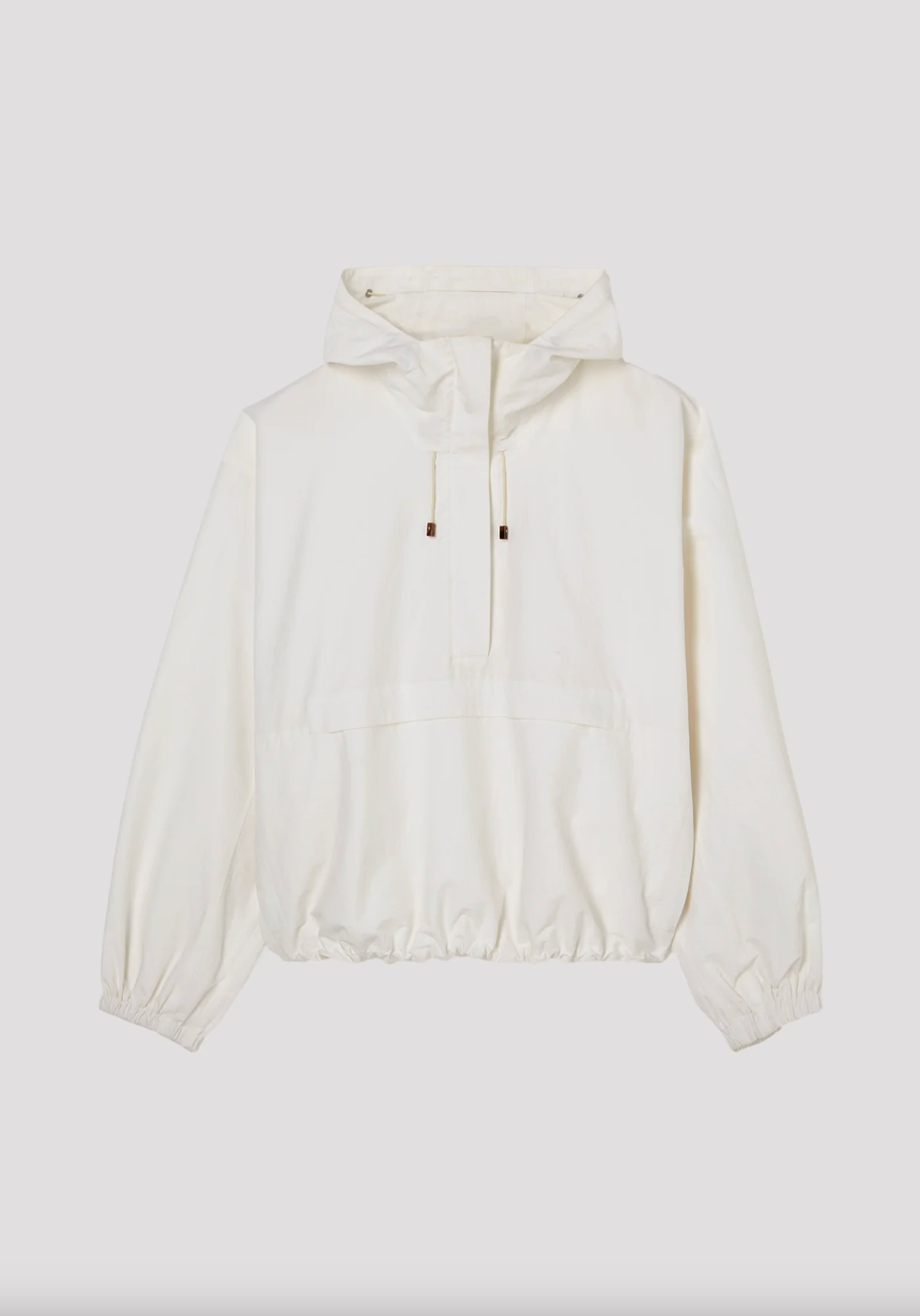 relaxed drawstring trousers: textured winter white