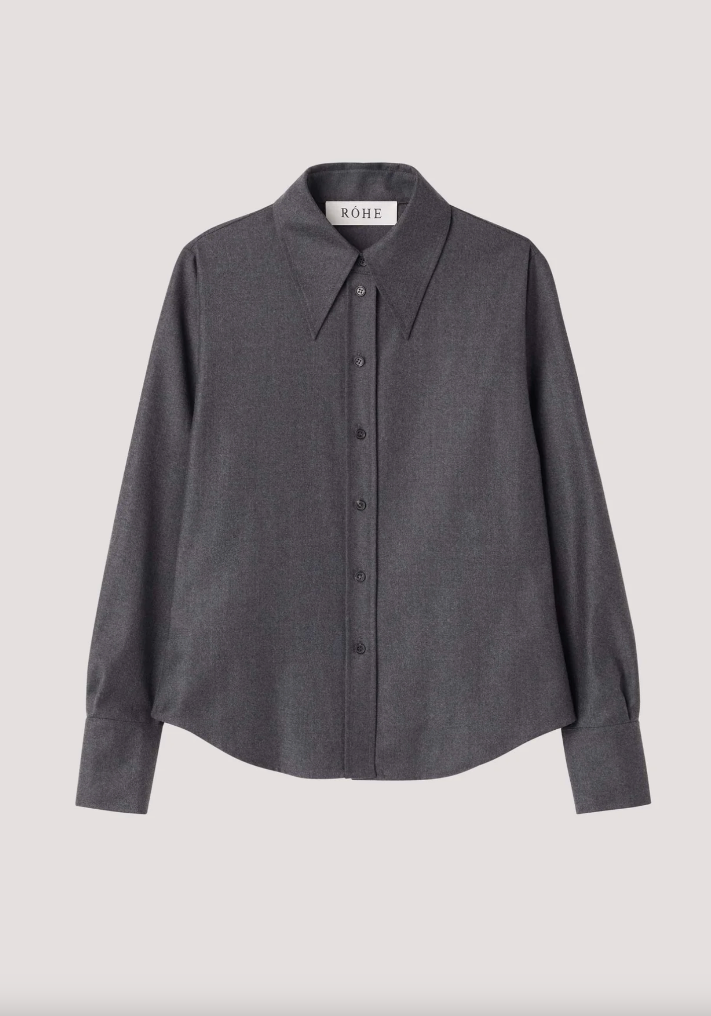 fitted shirt: dark grey melange