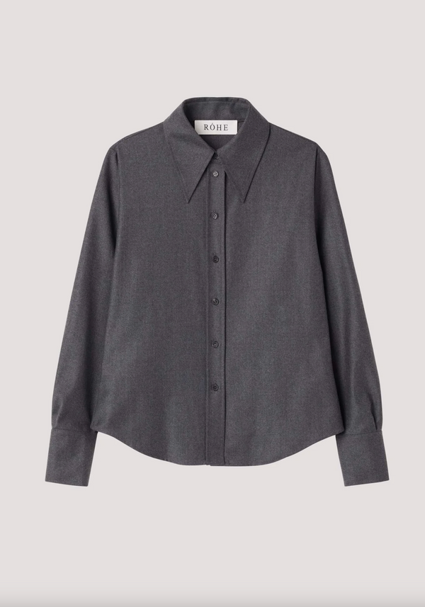 fitted shirt: dark grey melange