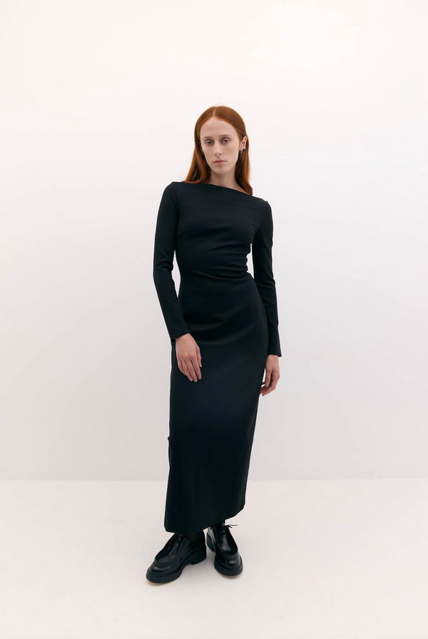 Long Sleeve Bea Dress: Black