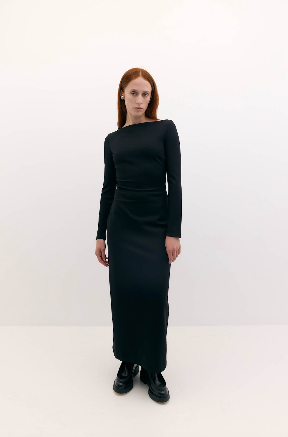 Long Sleeve Bea Dress: Black