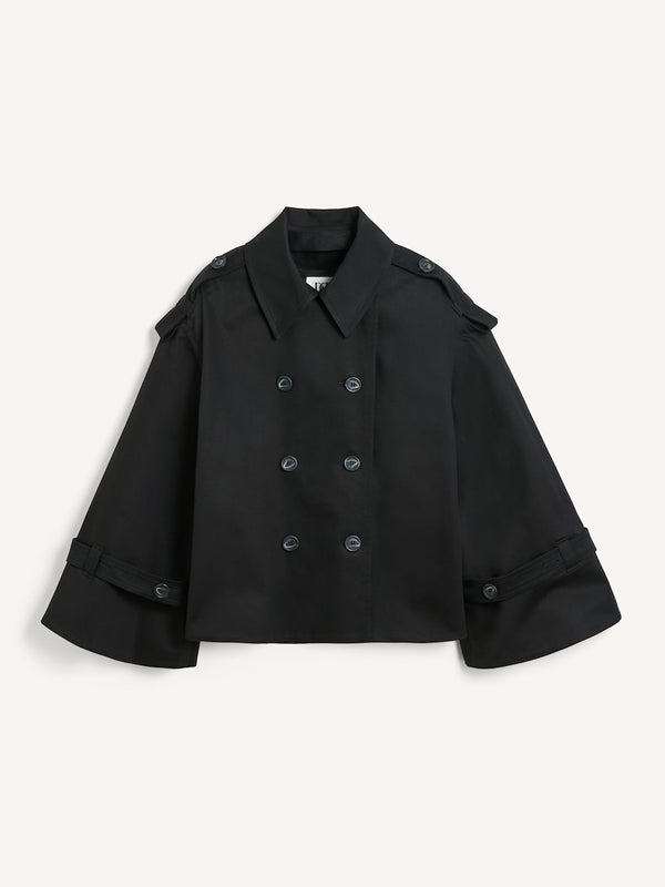 ALISANDRA TRENCH JACKET: BLACK