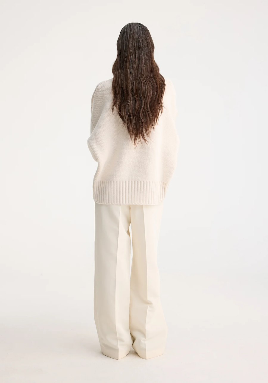 Compact Knitted Turtleneck: Off White