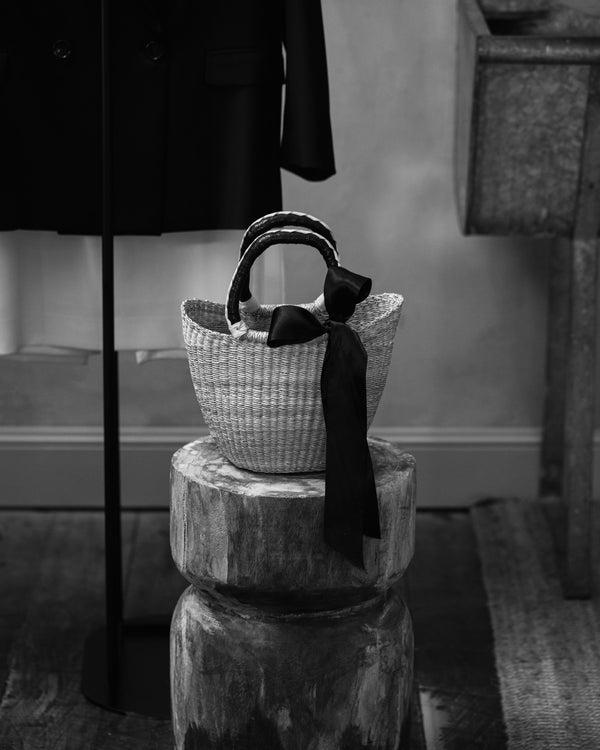 Mini Basket Bag: Black