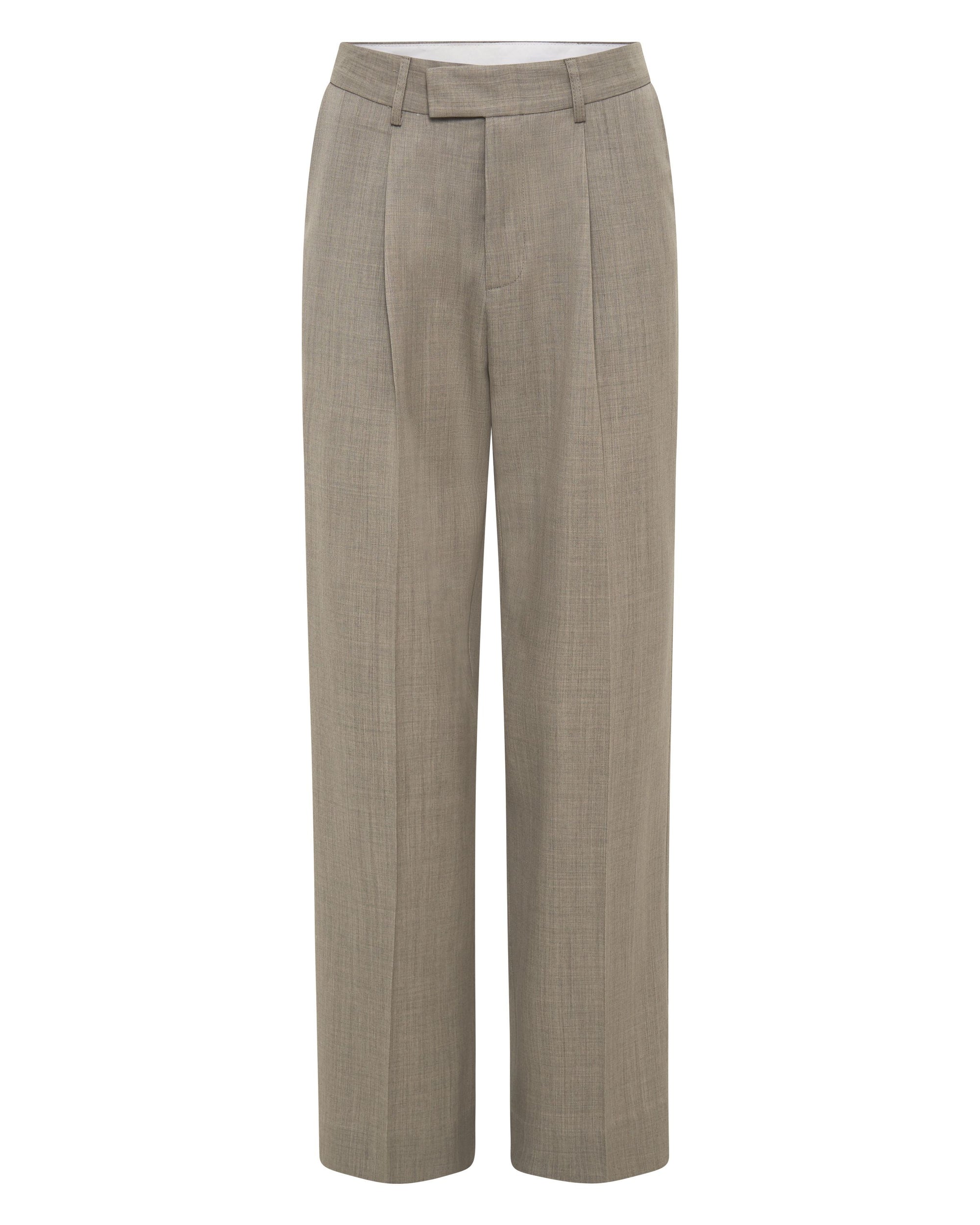 Relaxed Tailored Pleat Trouser: Oat