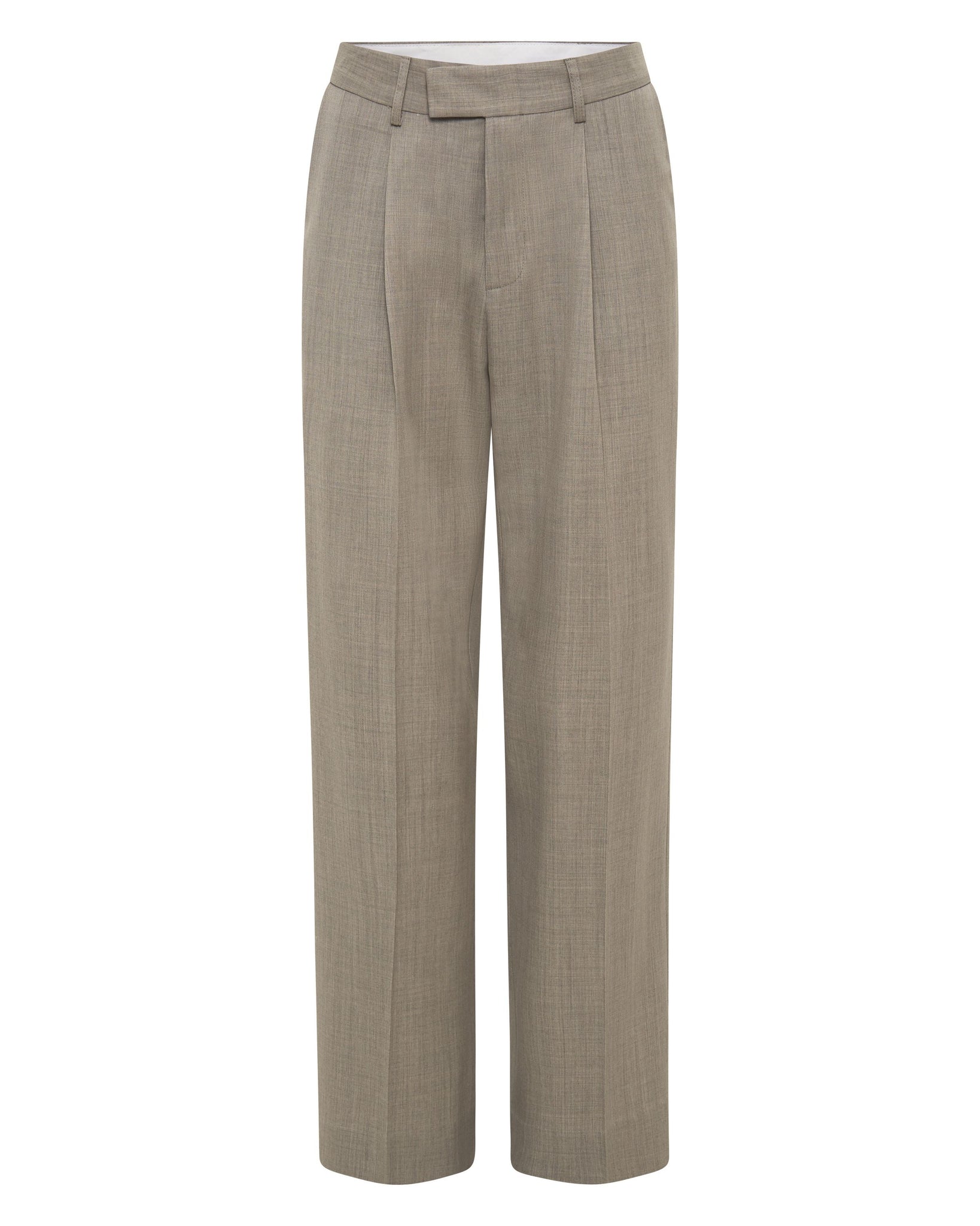 Relaxed Tailored Pleat Trouser: Oat