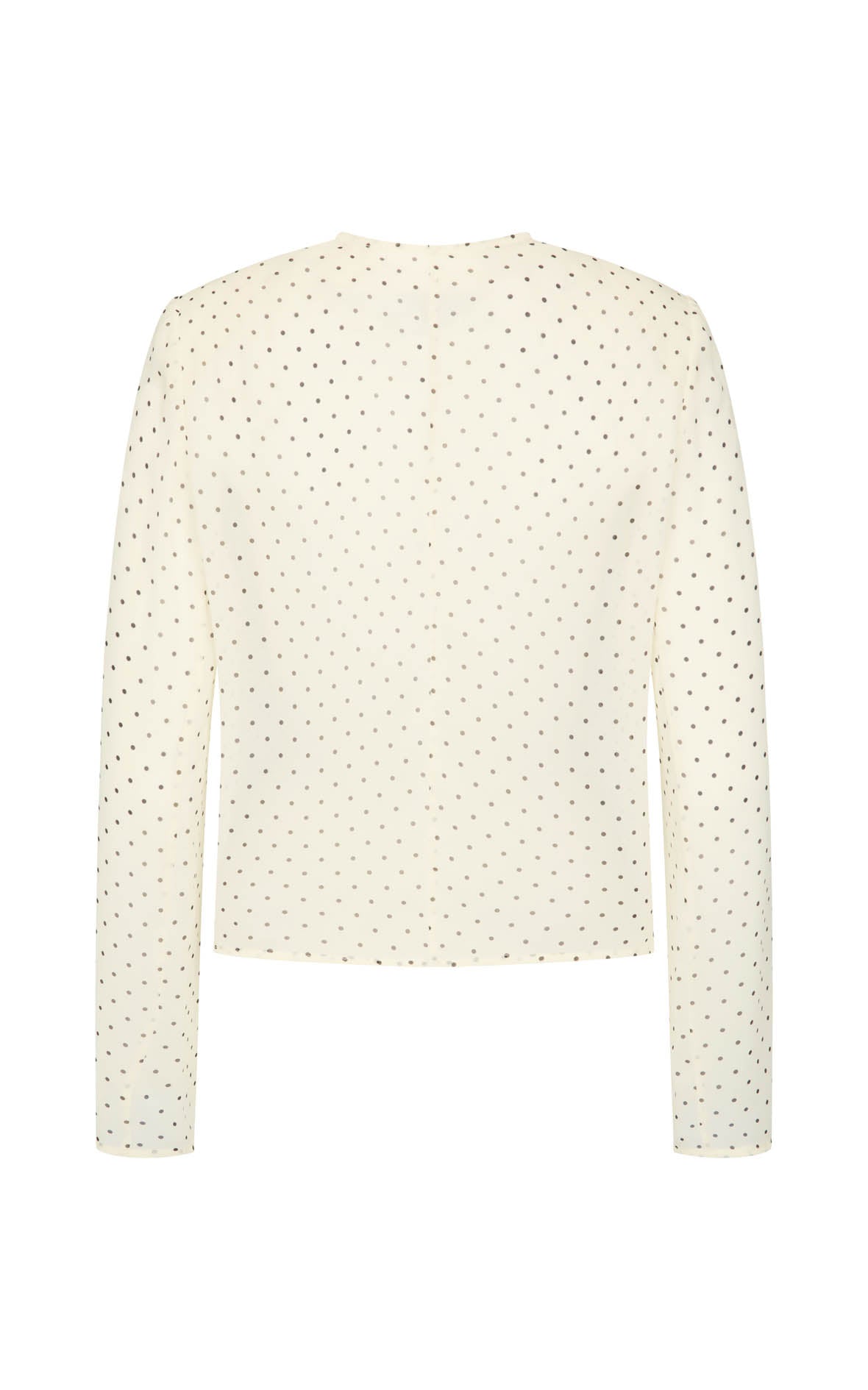 Eileen Top: Cream & Black Polka Dot Silk