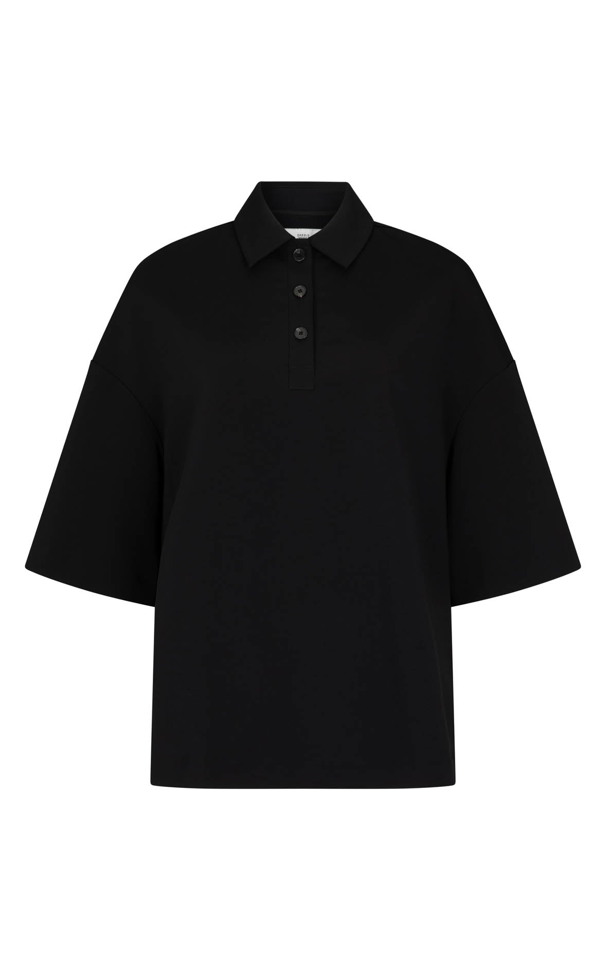 Short Sleeve Orwell Polo: Black Sorona