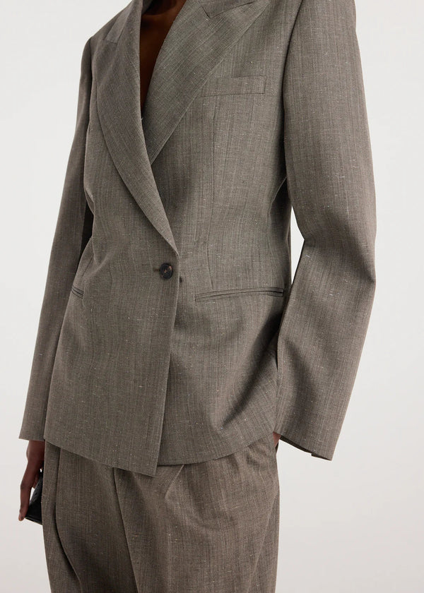 hourglass shaped blazer: earth slub