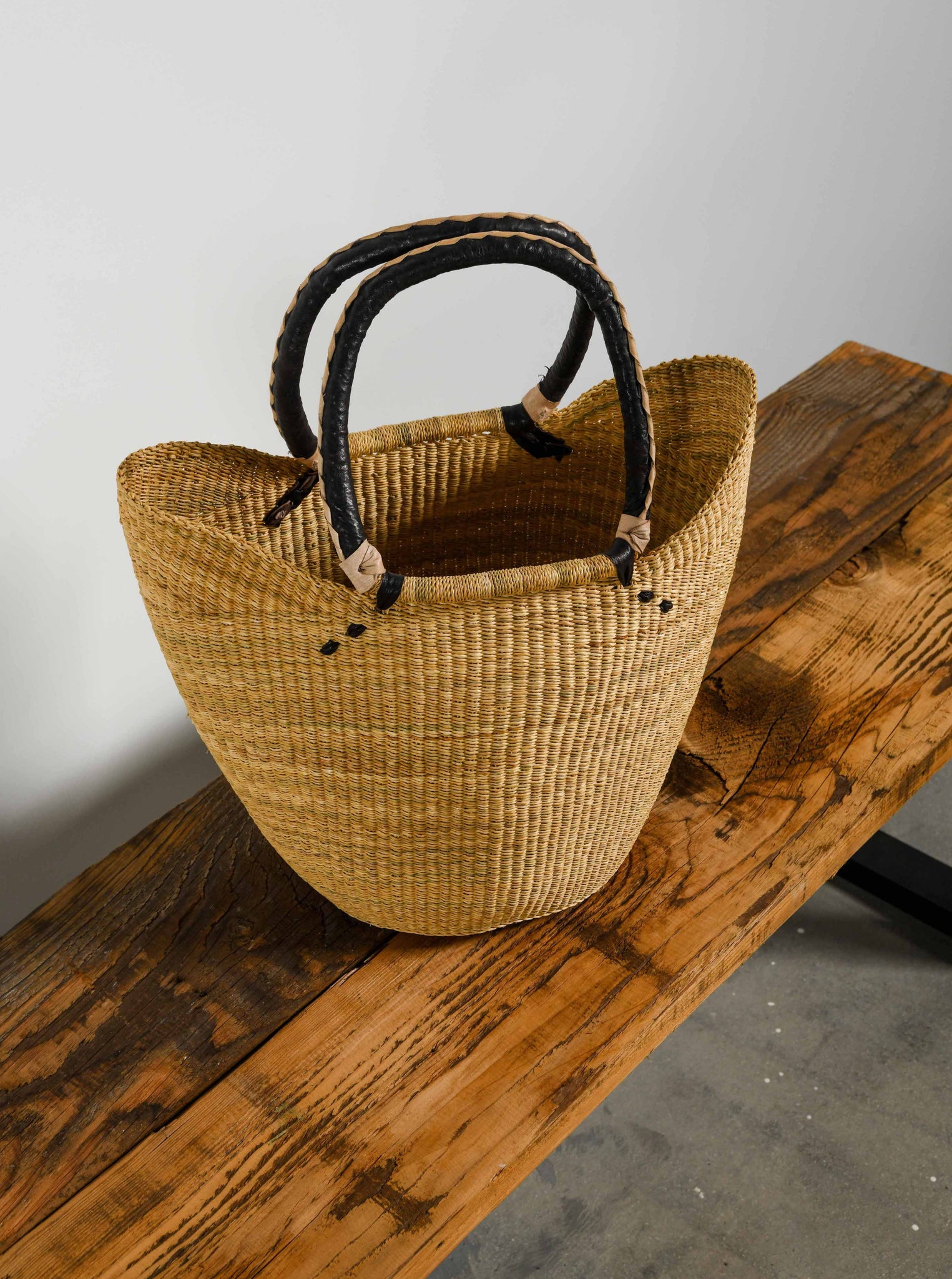 Large Basket Bag: Black