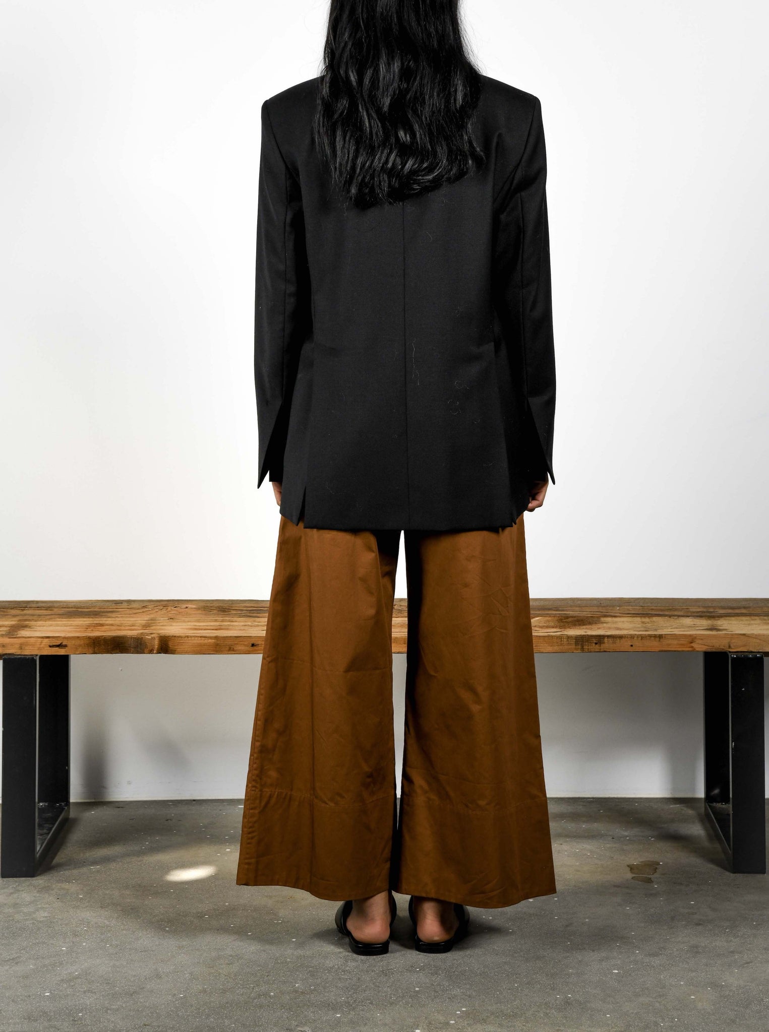 Luisa high-waisted trousers: Bison