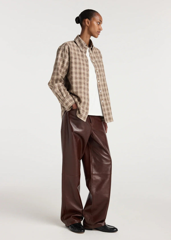 oxford bouclé check shirt: boucle check