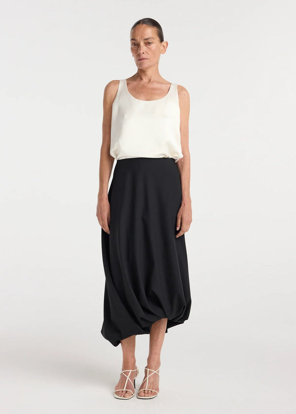 twisted skirt: black