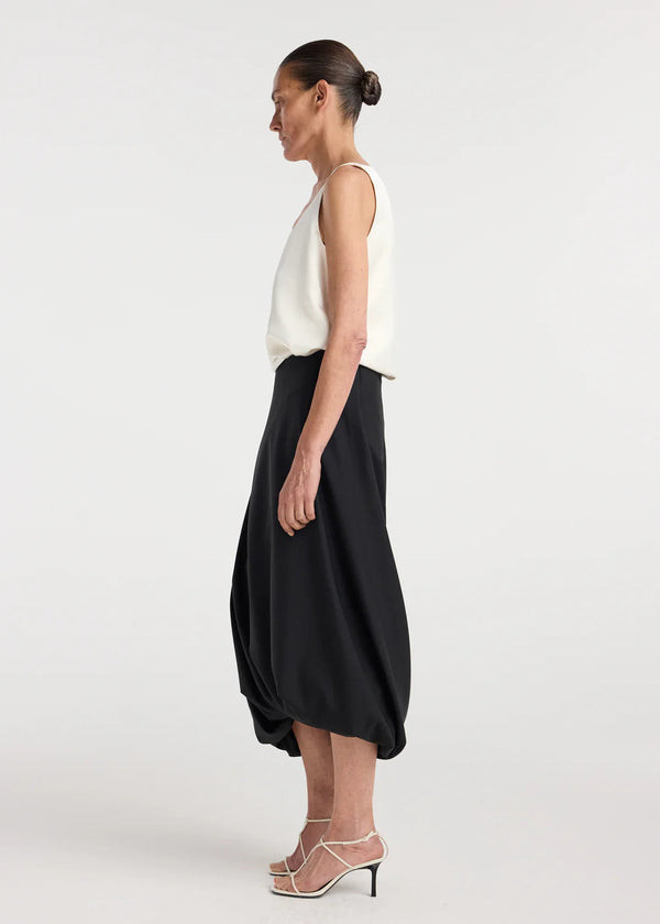 twisted skirt: black